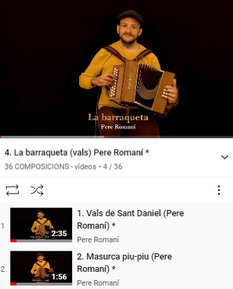 Pere Romaní videos 36 composicions